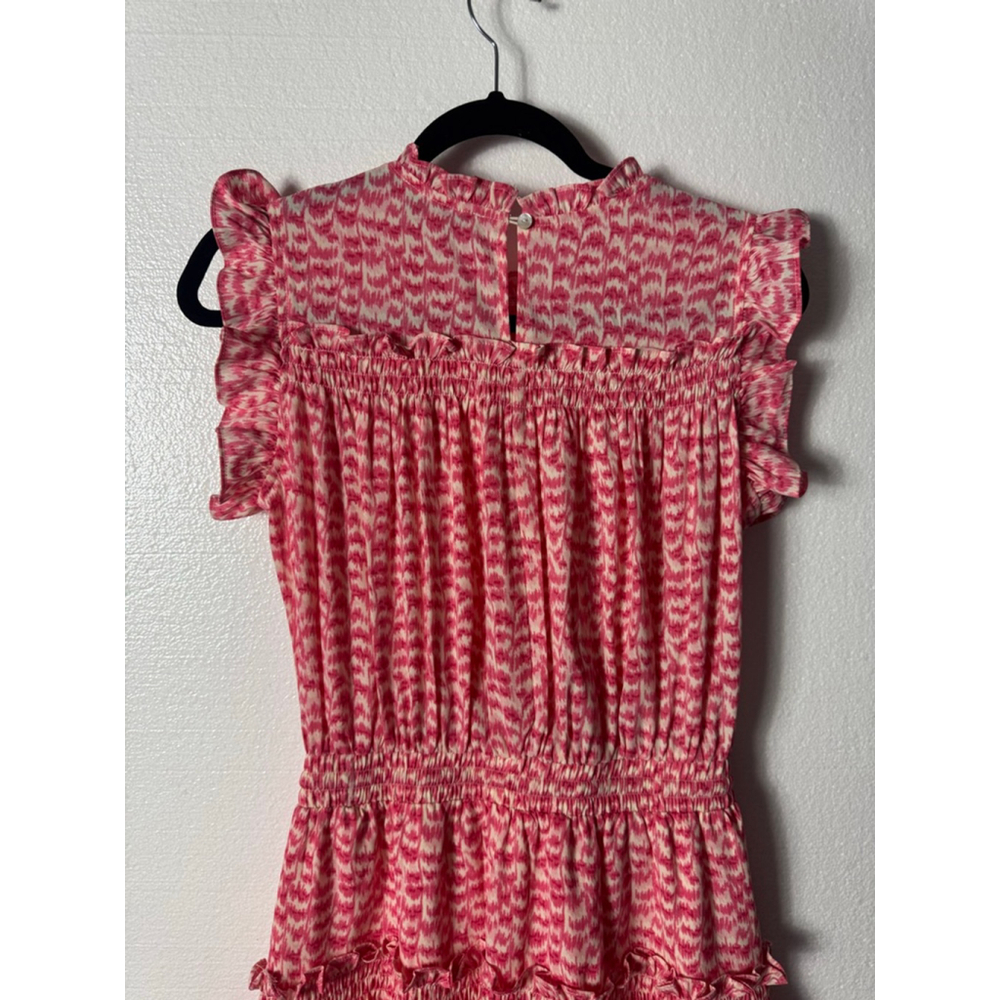 Pinch Pink White Patterned Ruffle Mini Dress Size… - image 3